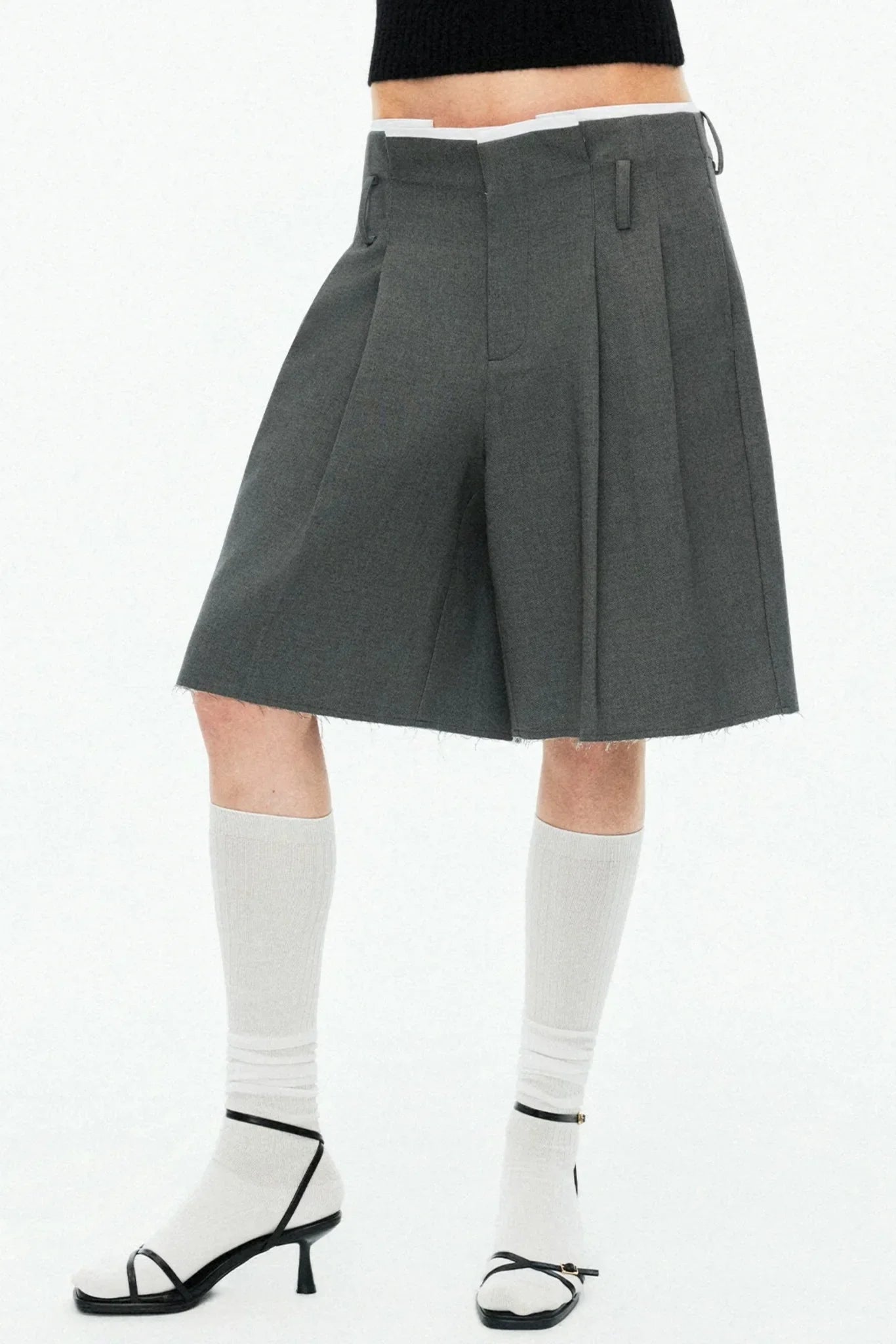 Tencel Wool Pleated Pants