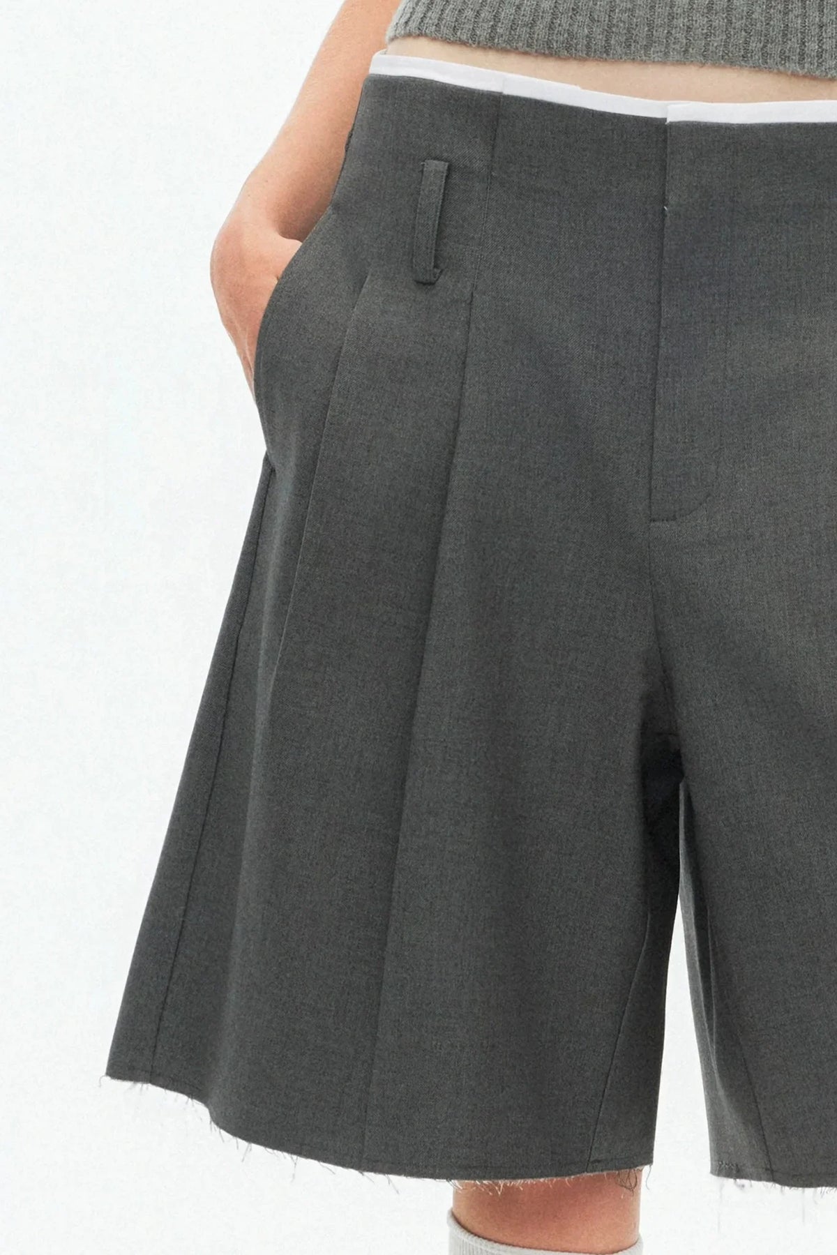 Tencel Wool Pleated Pants