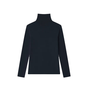 Tencel Wool Seamless Turtleneck Sweater