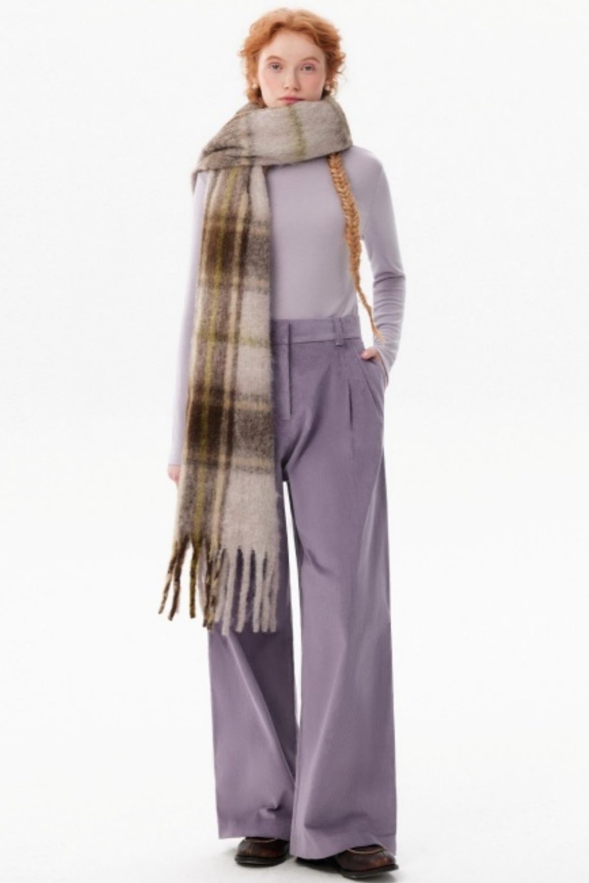 Tencel Wool Seamless Turtleneck Sweater