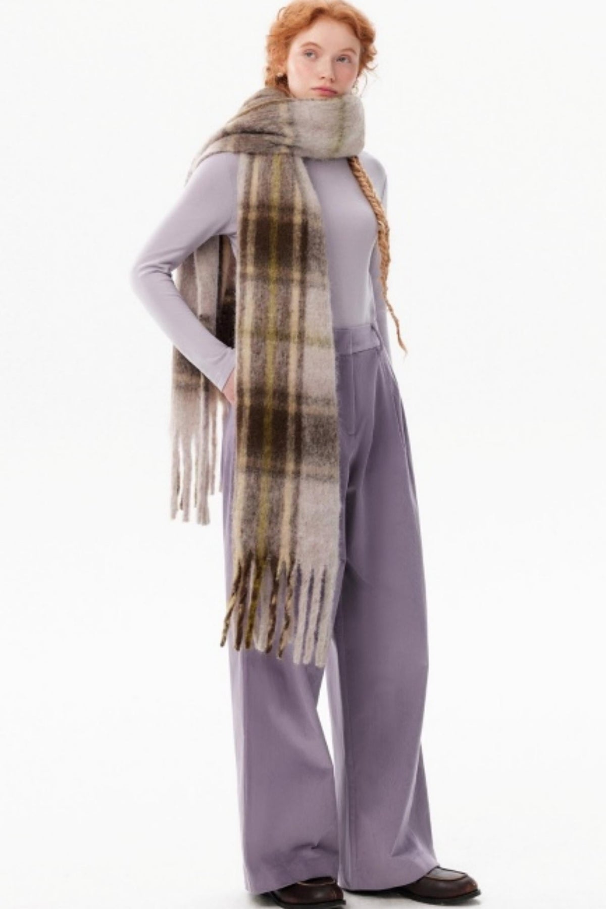 Tencel Wool Seamless Turtleneck Sweater