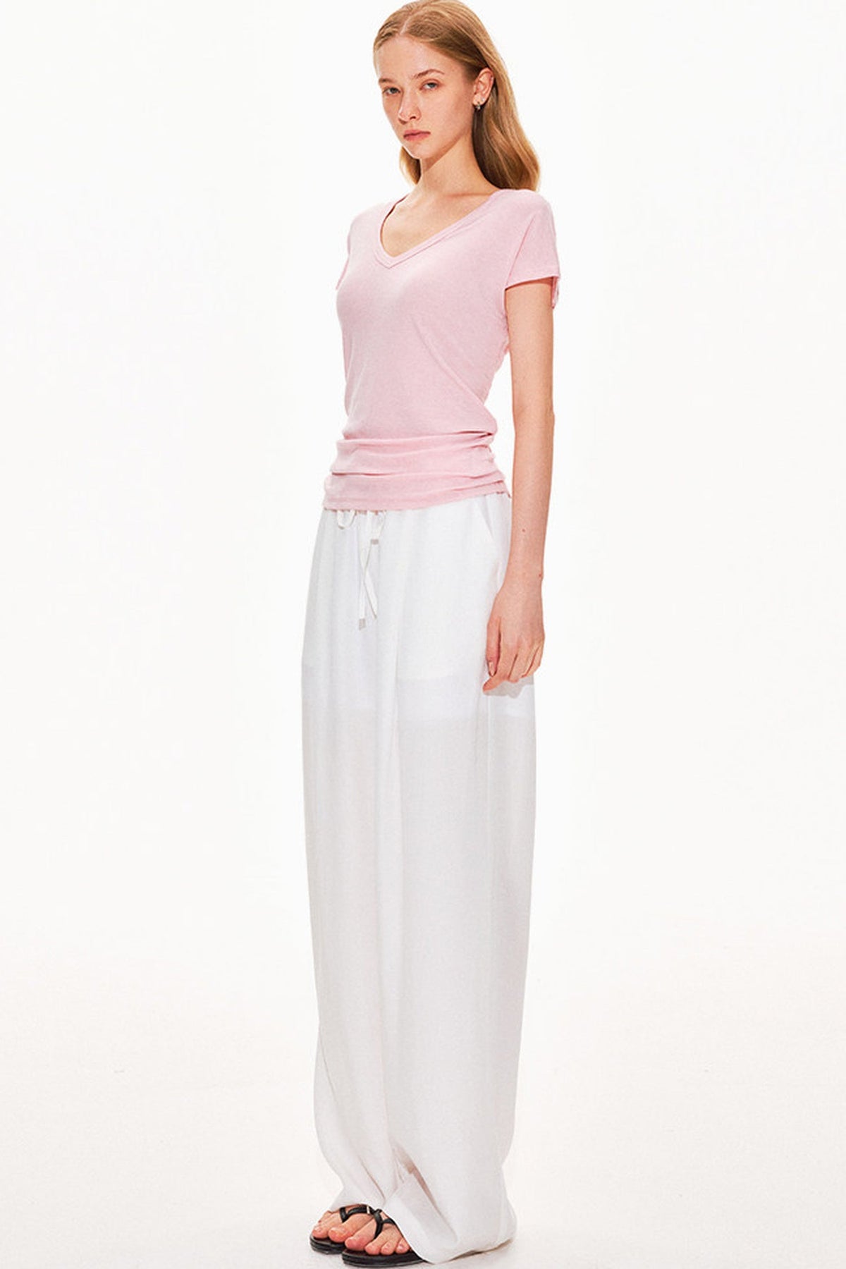 Tencel Wool V-Neck Top