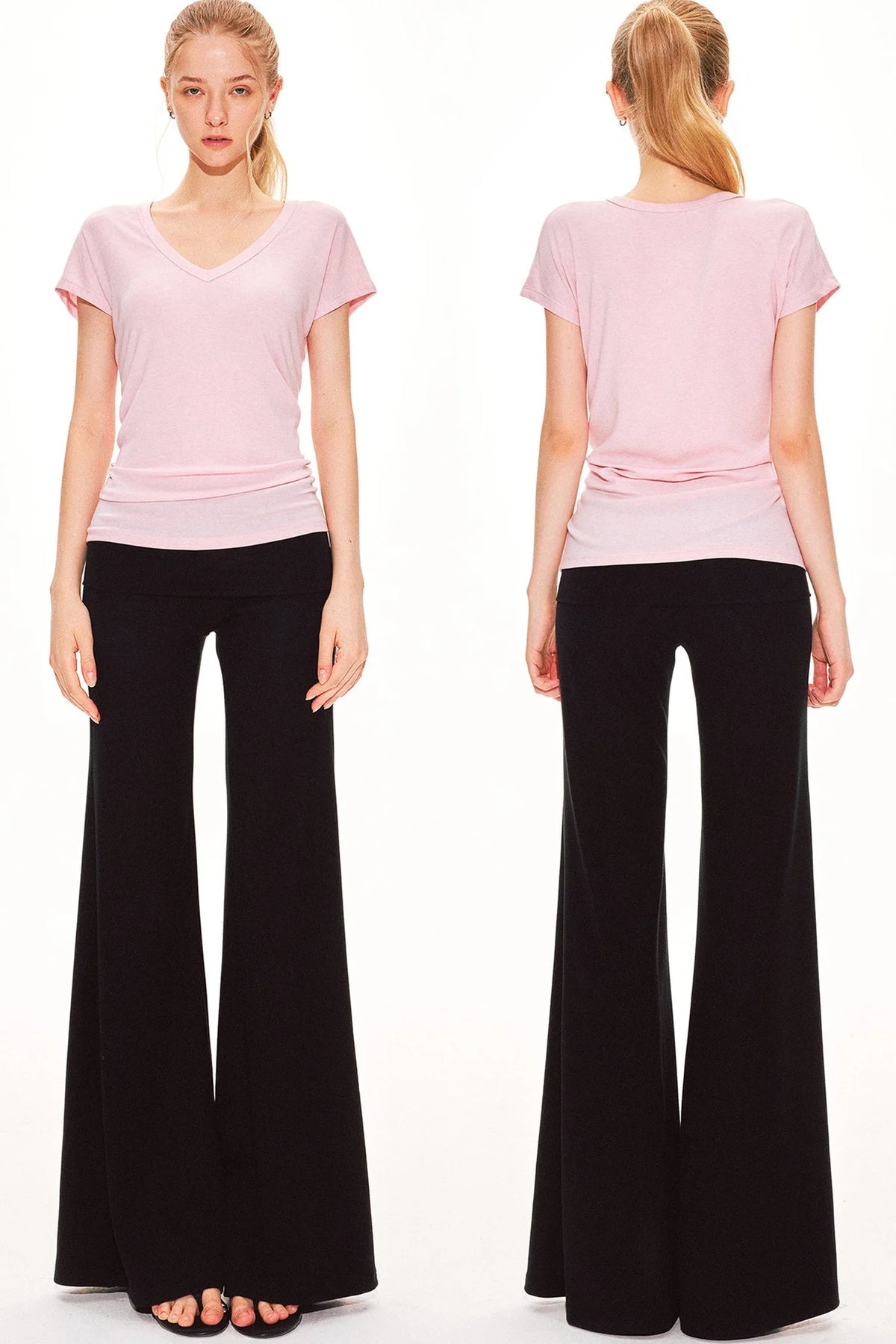 Tencel Wool V-Neck Top