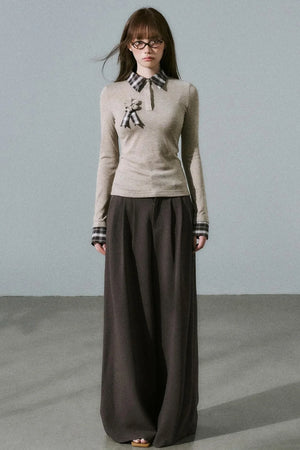 Tencel Wool Wide-Leg Pants