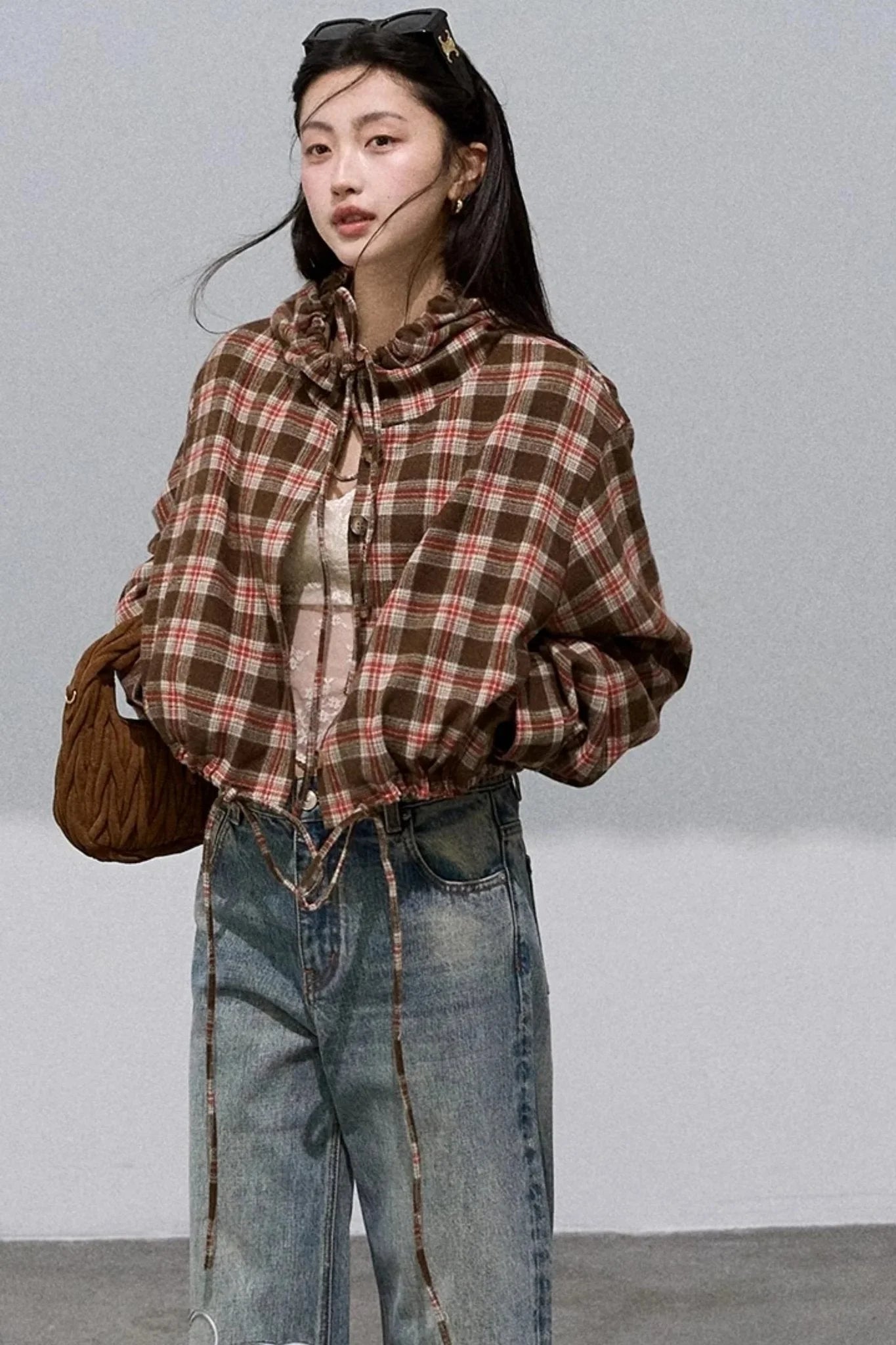 Texture Check Wool Jacket