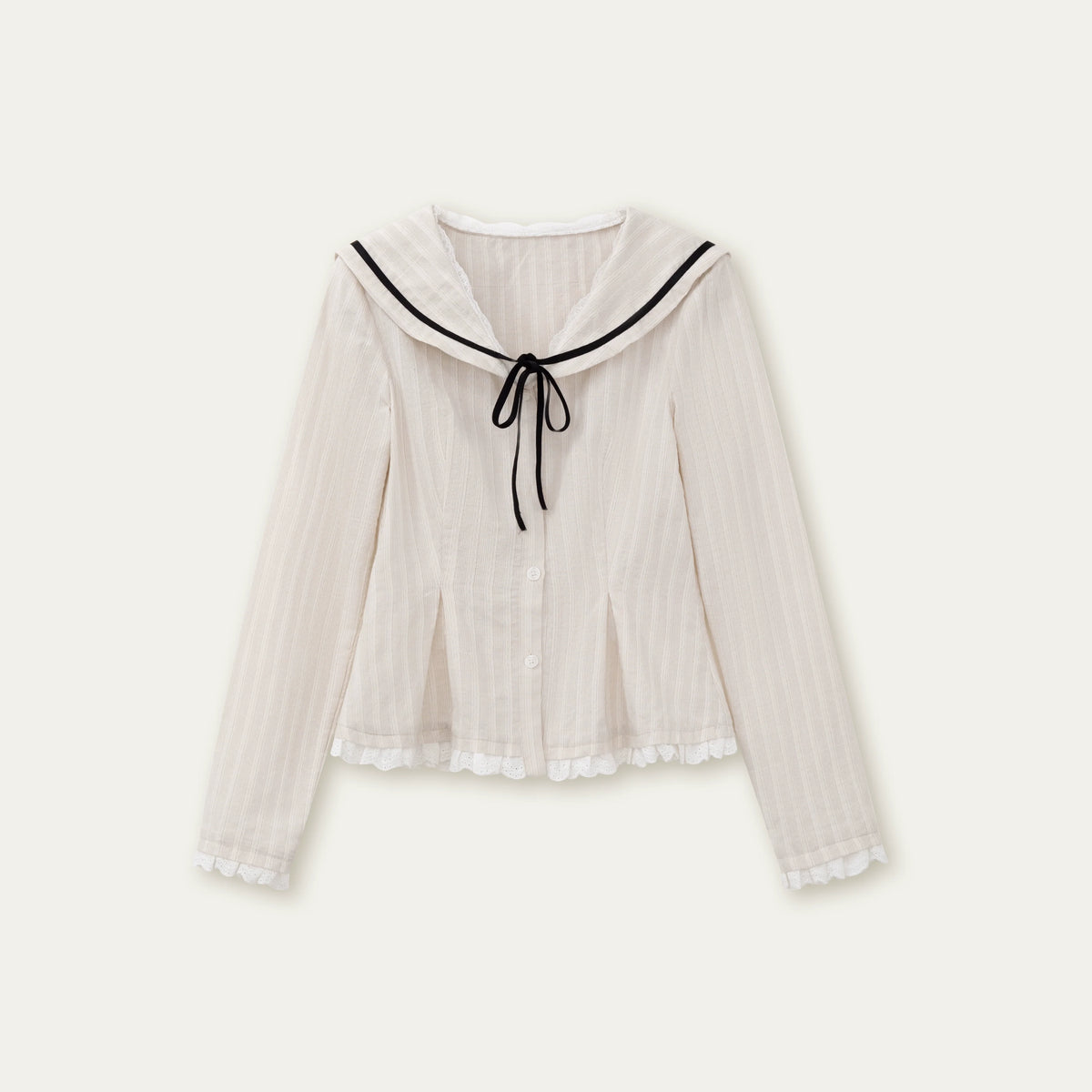 Texture Long Sleeve Waist Shirt Set-Up
