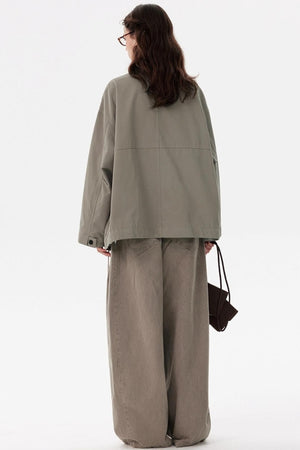 Texture Pocket Trench Coat