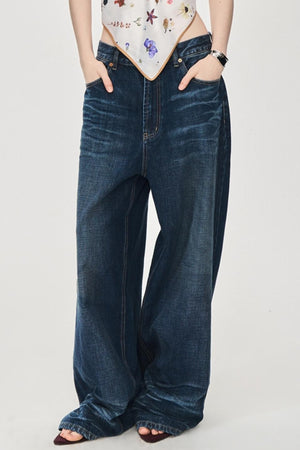 Textured Denim Jeans