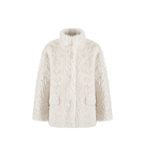 Textured Eco-Friendly Fur Coat