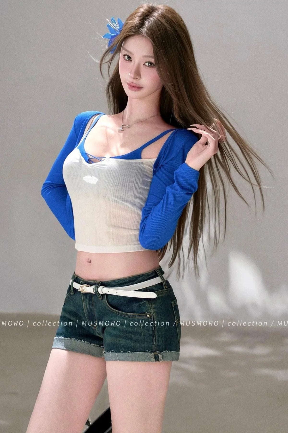 Textured Knit Cardigan Tank Top Three-Piece Set-Up