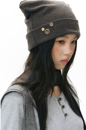 Textured Knitted Cat Ear Headwrap Hat