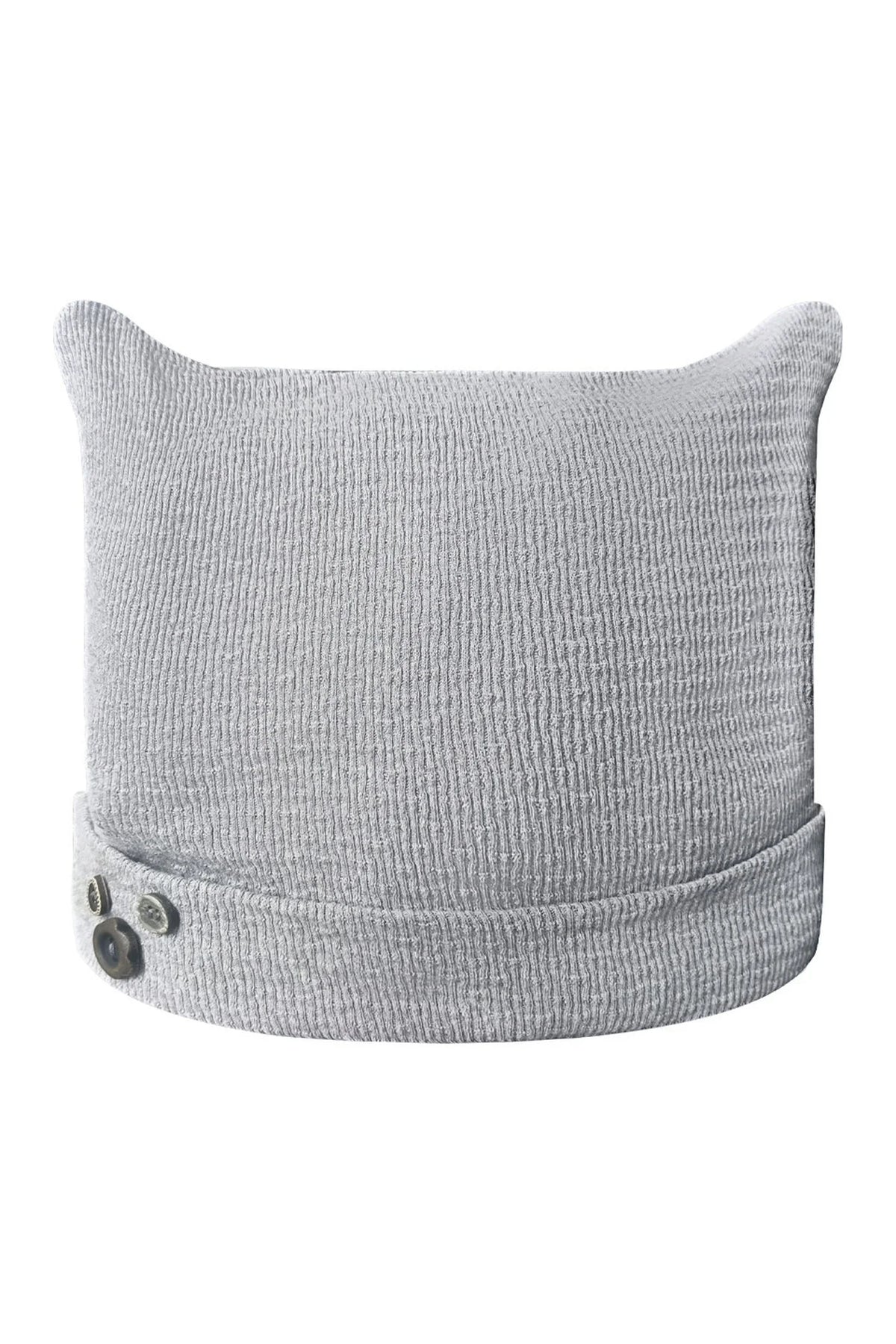 Textured Knitted Cat Ear Headwrap Hat