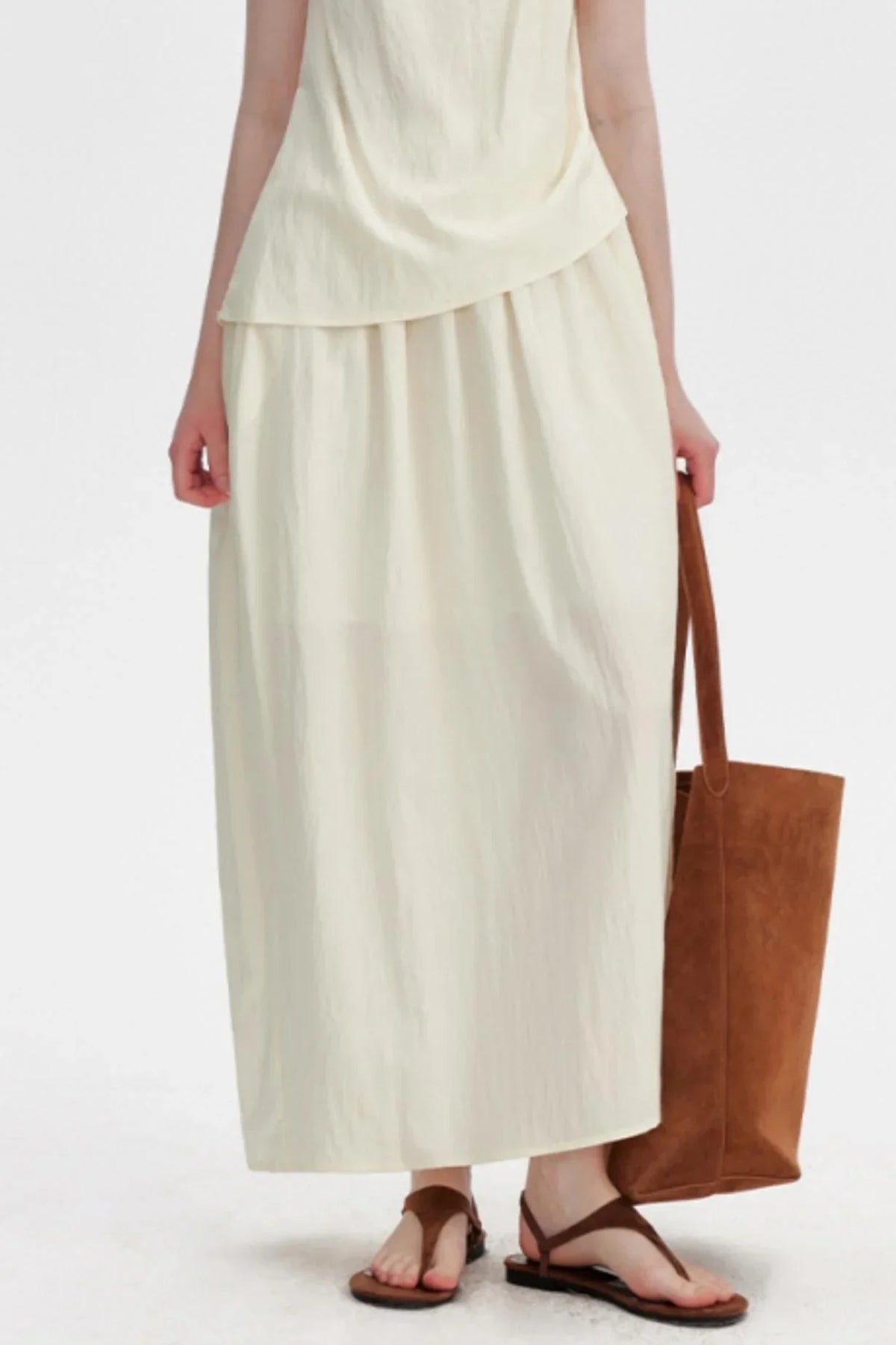 Textured Knot Vest & Skirt Set