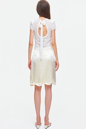Textured Lace Short Sleeve Top