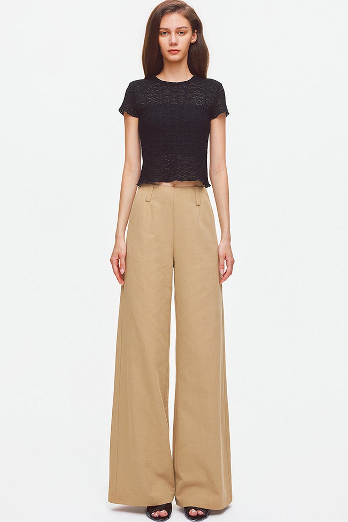 Textured Lace Short Sleeve Top