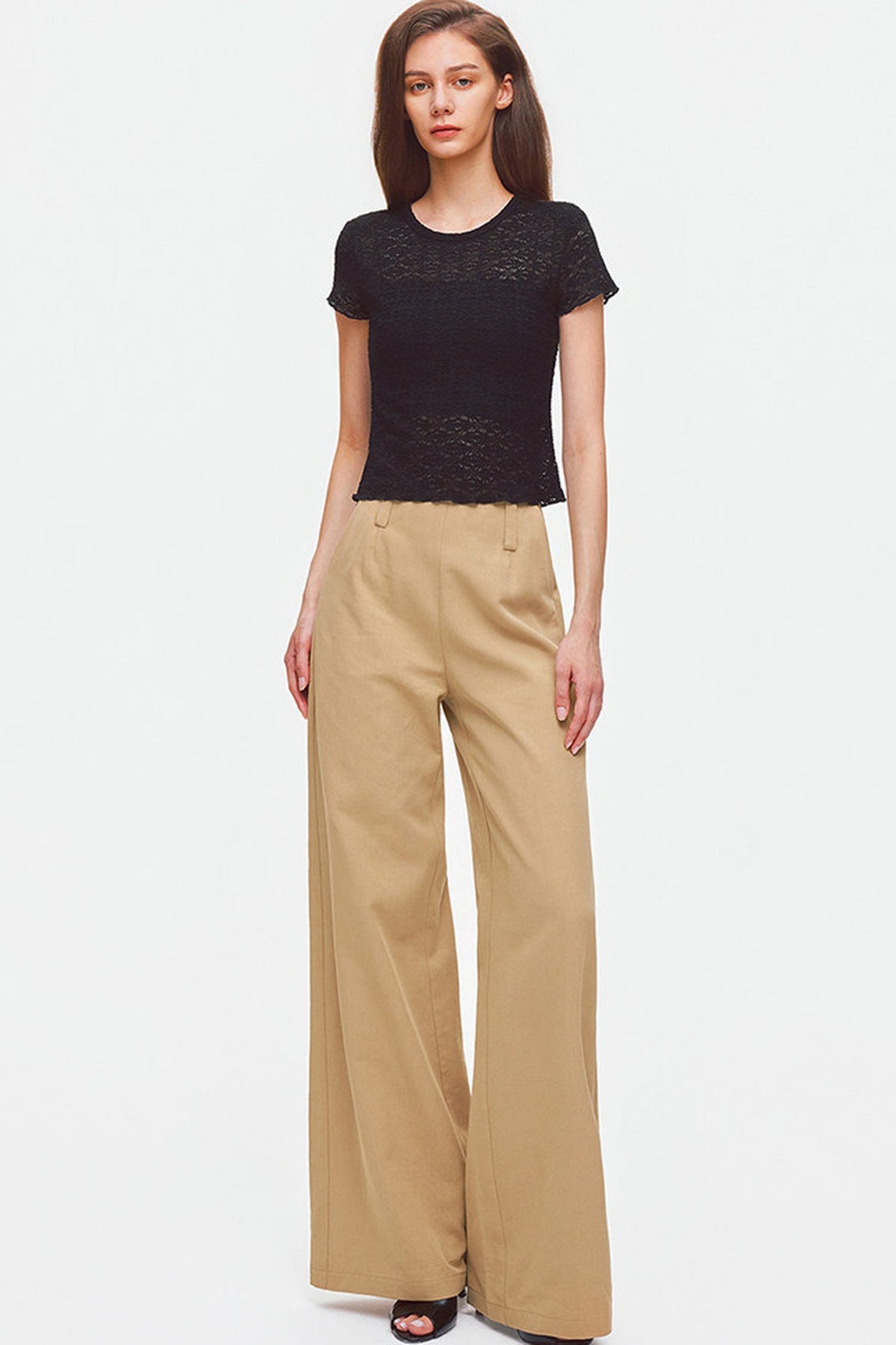 Textured Lace Short Sleeve Top