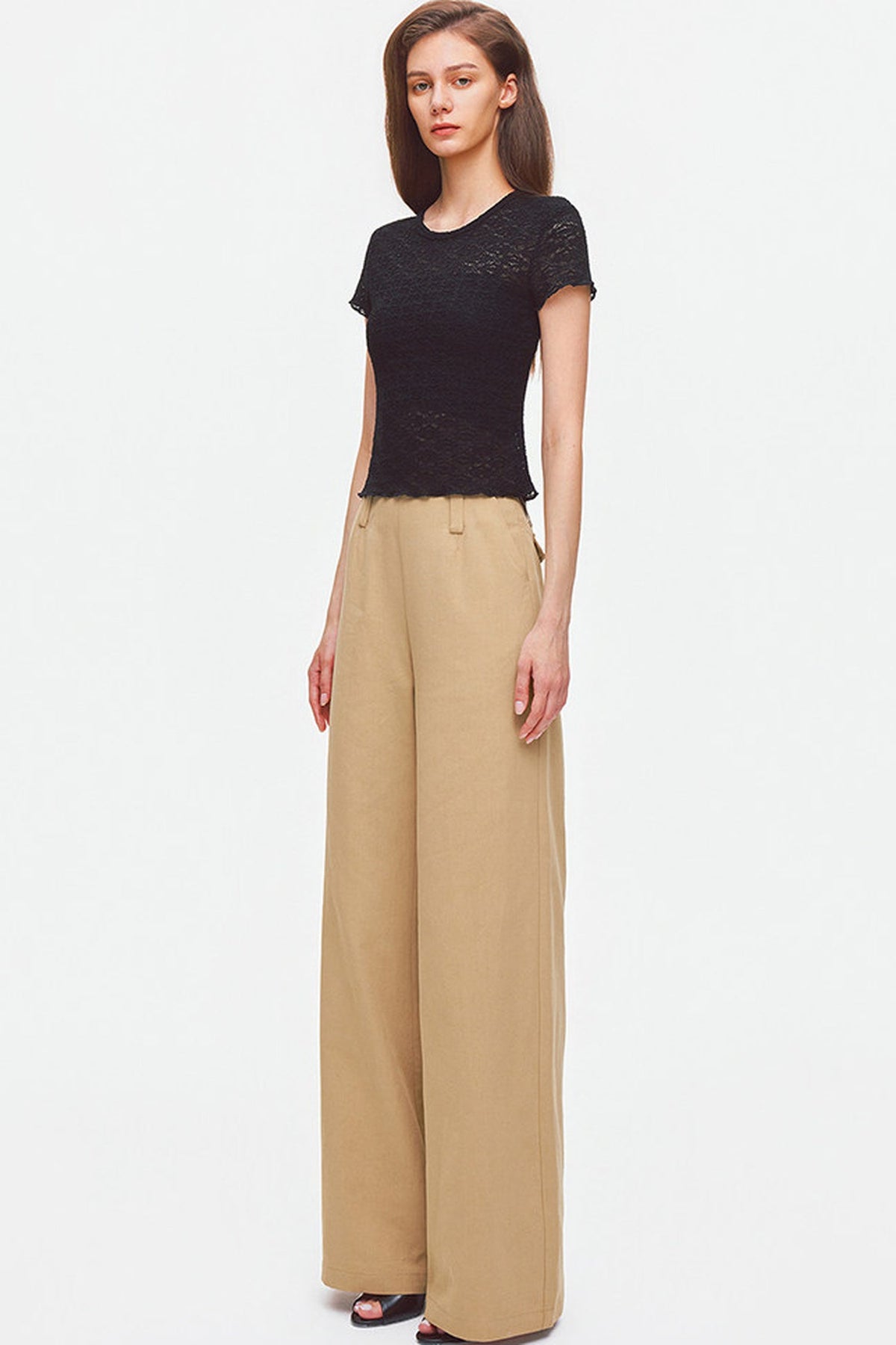Textured Lace Short Sleeve Top