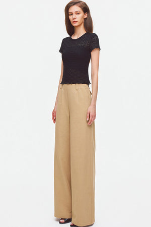 Textured Lace Short Sleeve Top