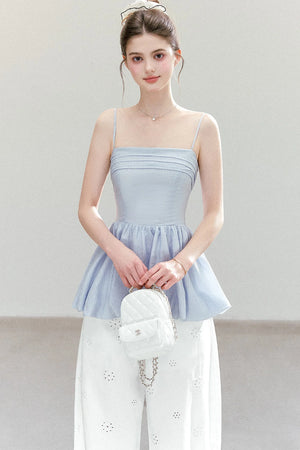 Textured Pleated Hem Top