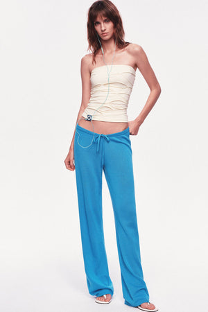 Textured Ripped Cut-Out Strapless Tube Top