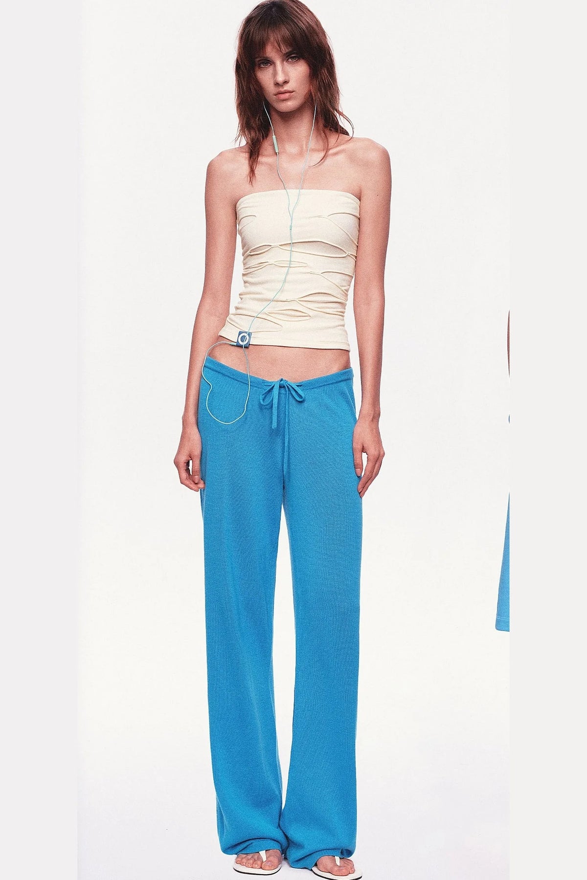 Textured Ripped Cut-Out Strapless Tube Top