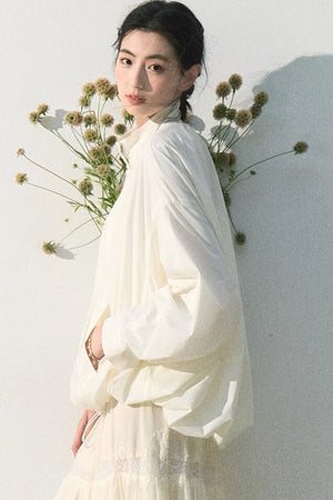 Textured Stand Collar Sun Jacket