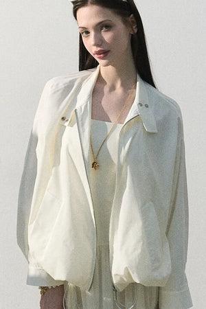 Textured Stand Collar Sun Jacket