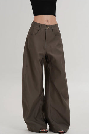 Textured Wide-Leg Scimitar Pants
