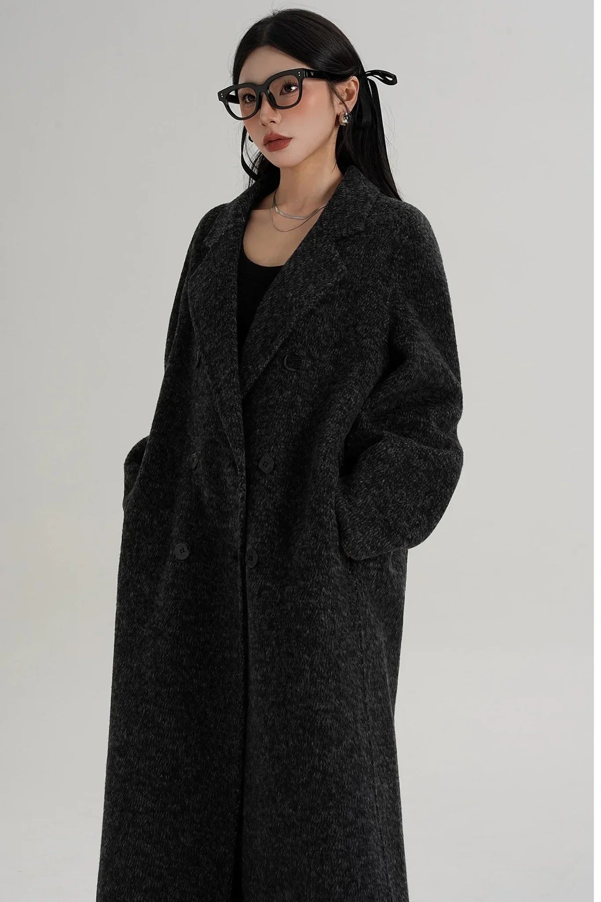 Textured Wool Suit Coat