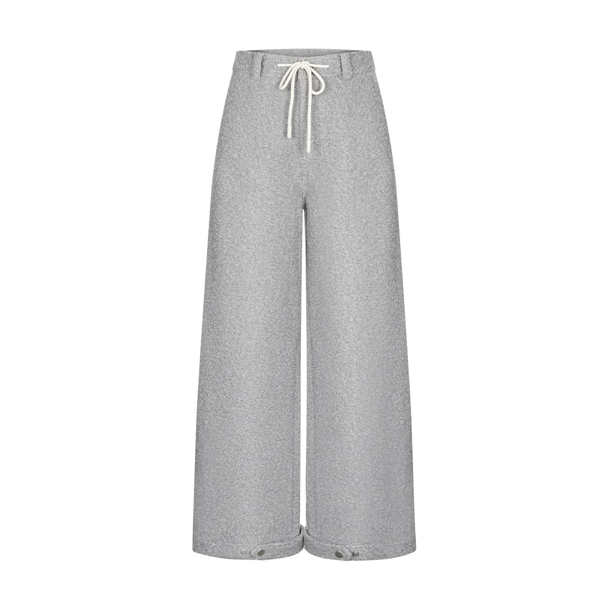 Thick Lambswool Straight-Leg Pants