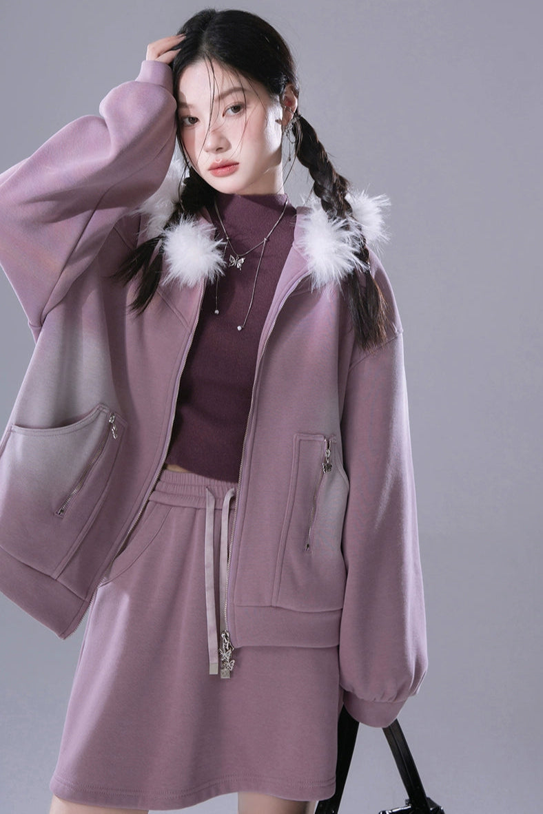 Thickened Fleece Sweatshirt Set-Up