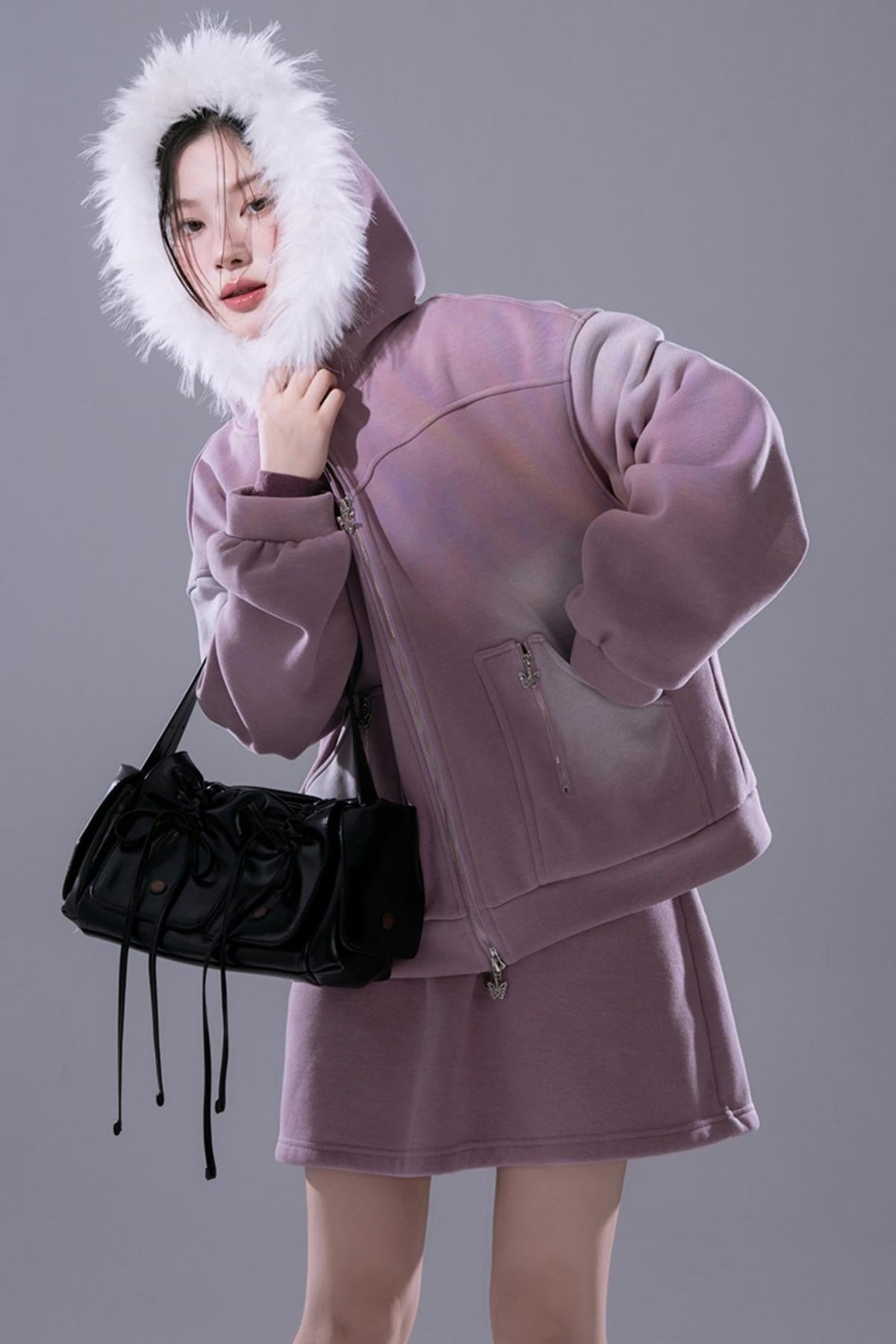 Thickened Fleece Sweatshirt Set-Up