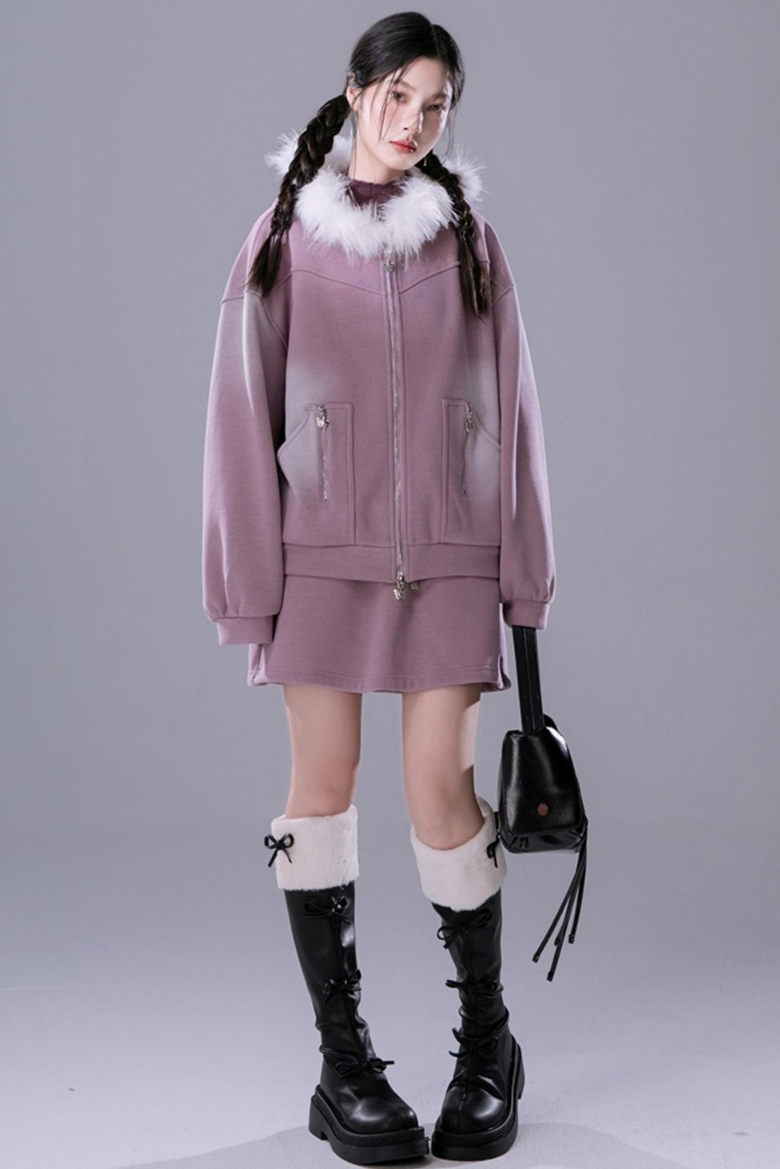 Thickened Fleece Sweatshirt Set-Up