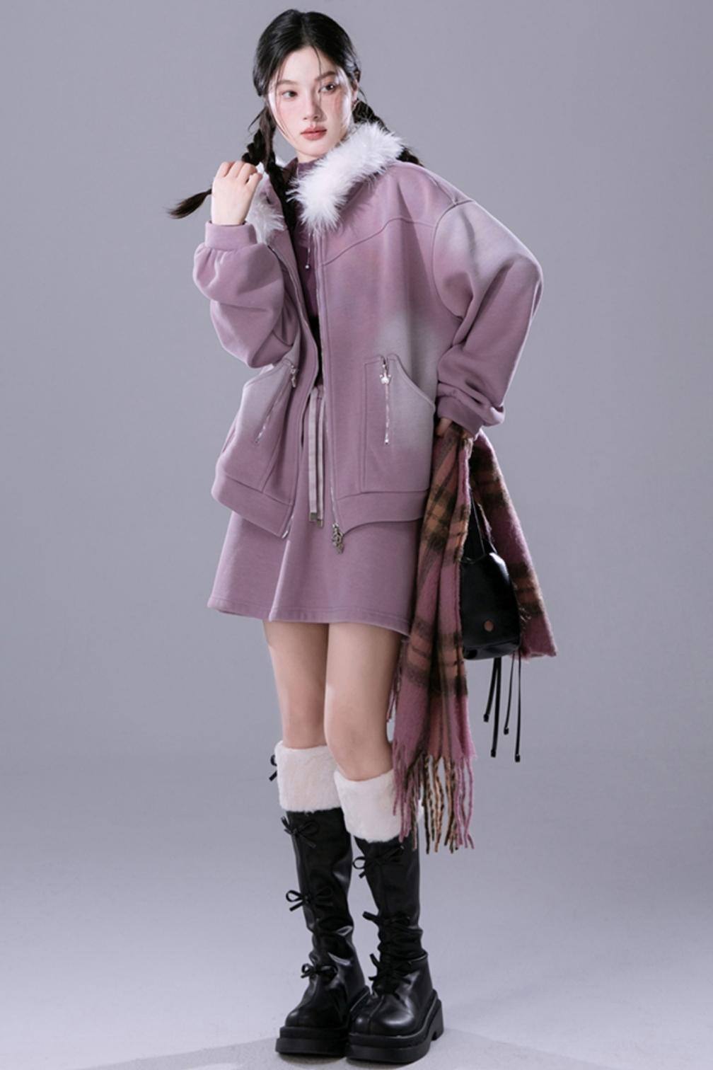 Thickened Fleece Sweatshirt Set-Up