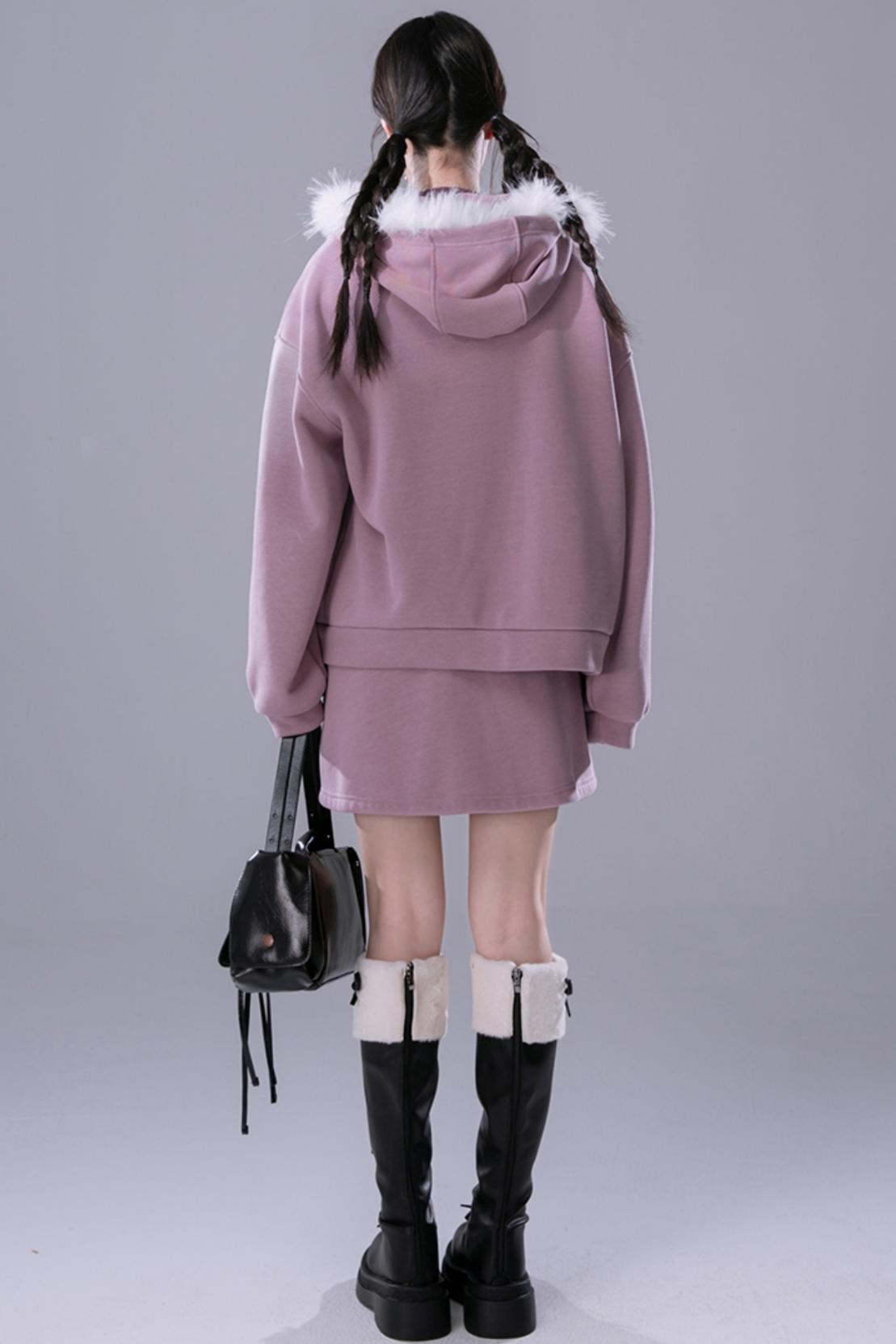 Thickened Fleece Sweatshirt Set-Up