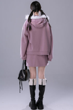 Thickened Fleece Sweatshirt Set-Up