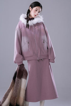 Thickened Fleece Sweatshirt Set-Up