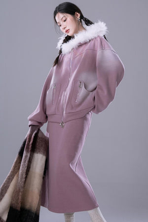 Thickened Fleece Sweatshirt Set-Up