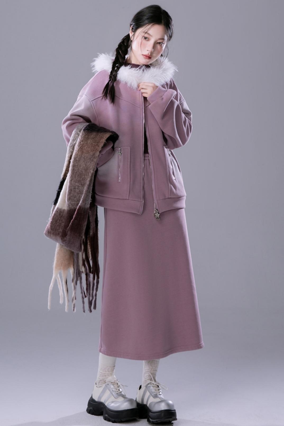 Thickened Fleece Sweatshirt Set-Up