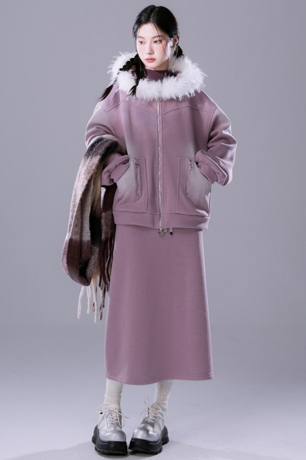 Thickened Fleece Sweatshirt Set-Up