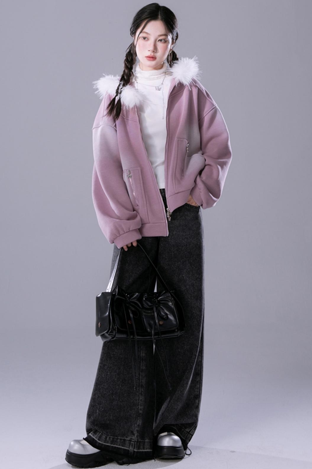Thickened Fleece Sweatshirt Set-Up