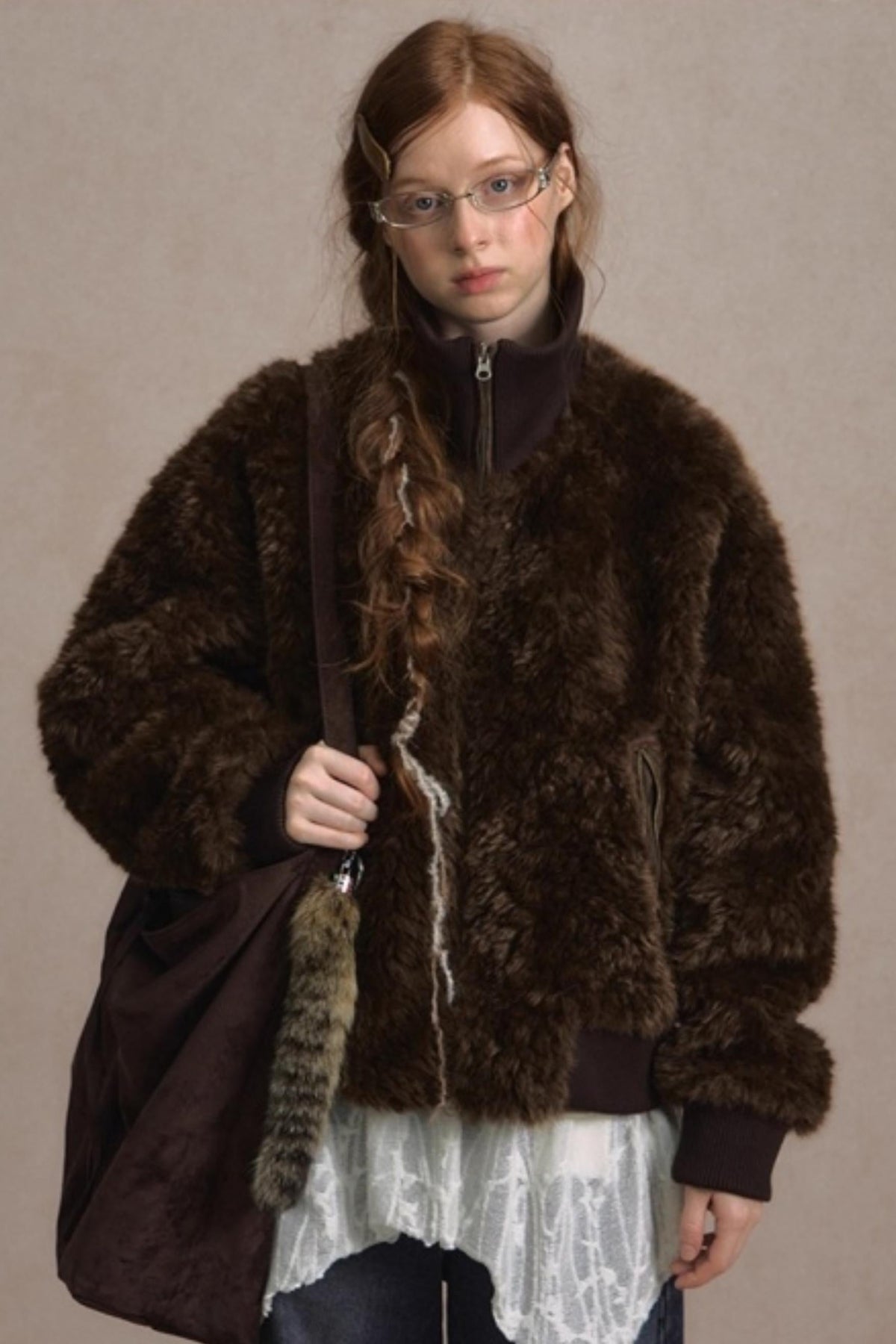 Thickened Lambswool Suede Jacket