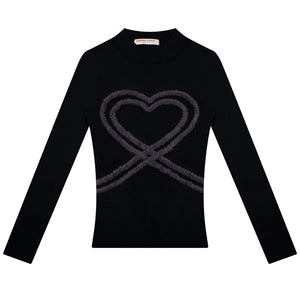 Thickened slim knitted top