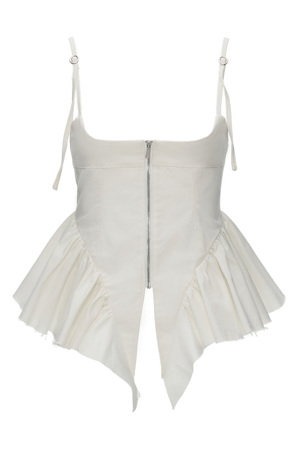 Thickened Twill Raw Edge Fishbone Camisole