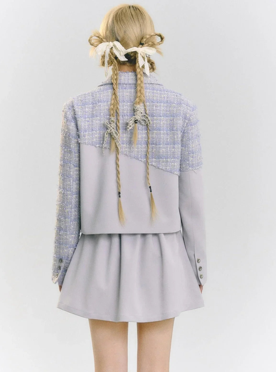 Thin and short stitching Suit