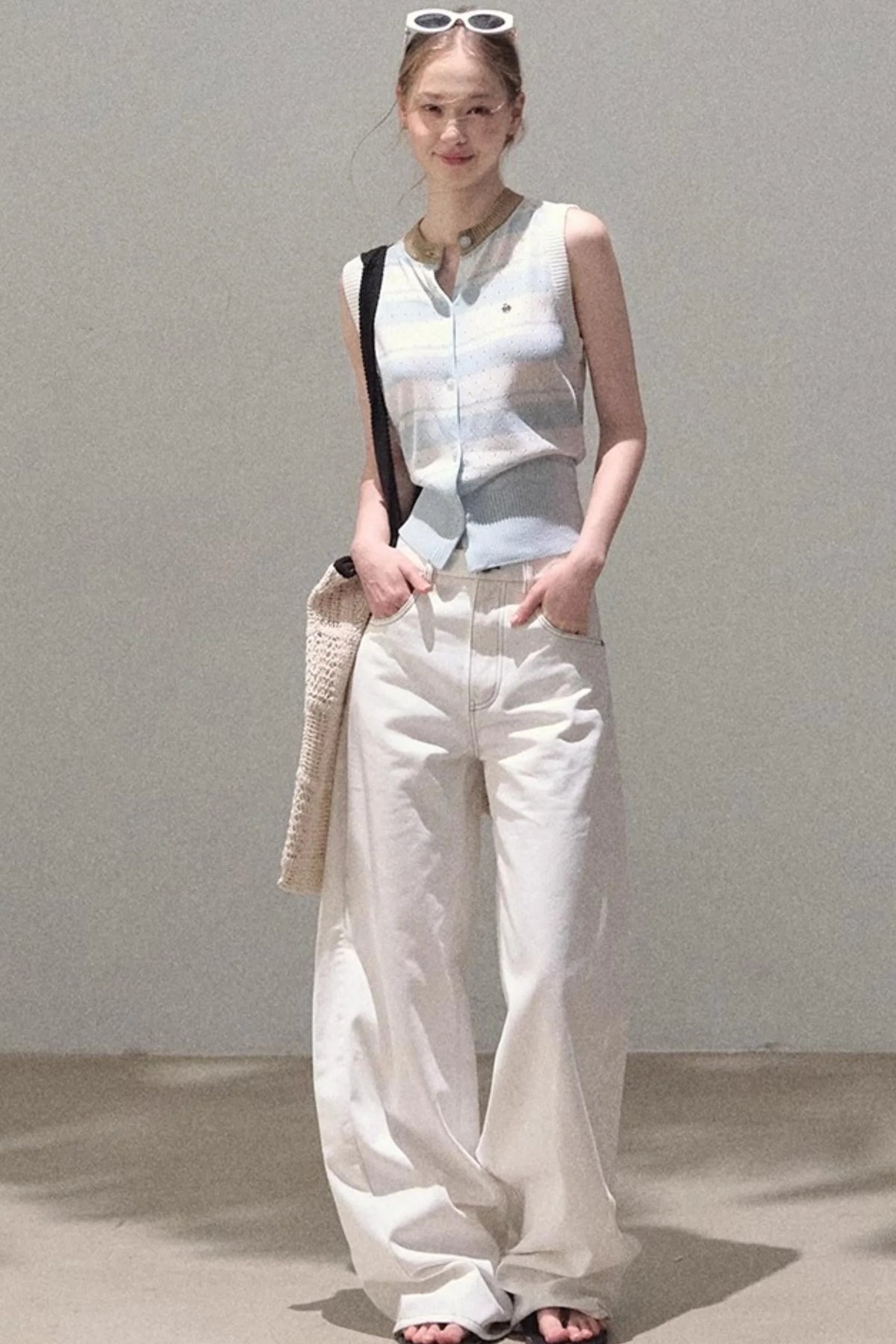 Thin Linen Relaxed Fit Vest