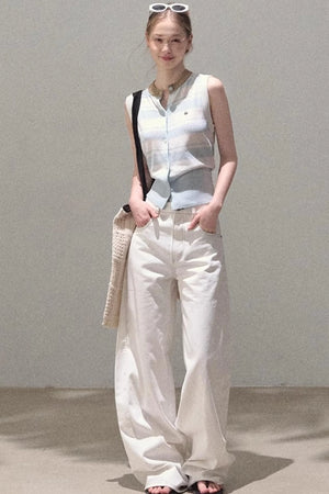 Thin Linen Relaxed Fit Vest