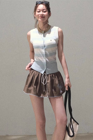 Thin Linen Relaxed Fit Vest