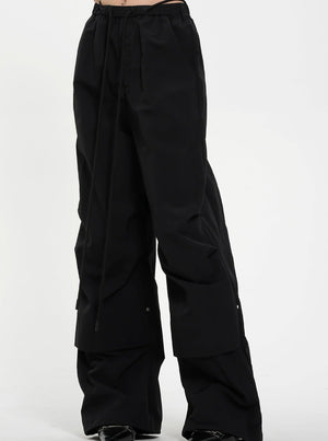 Thin Pleated Waist Casual Pants
