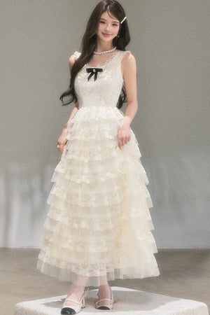 Thousand-Layer French Lace Dress